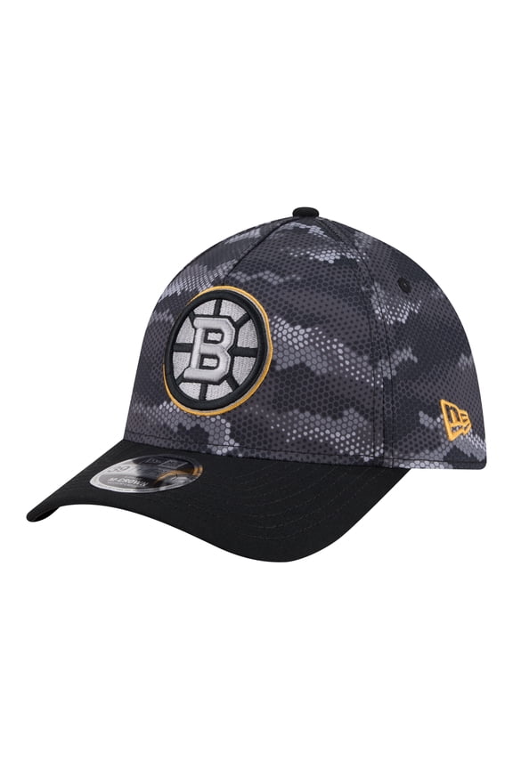 Men's New Era Black Boston Bruins Zero Dark 39THIRTY Flex Hat