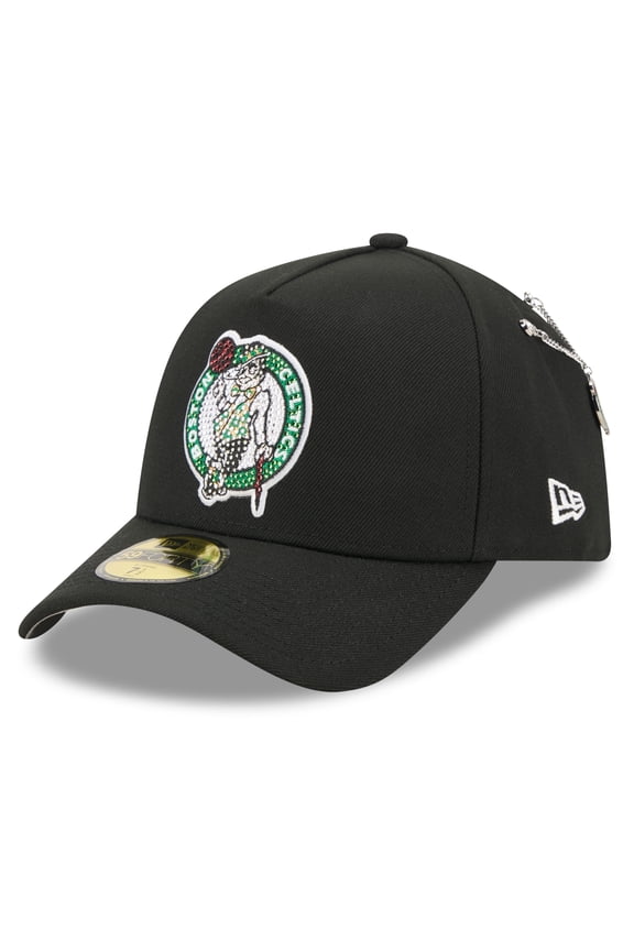 Men's New Era Black Boston Celtics 2026 NBA Draft On-Stage Crystal A-Frame 59FORTY Fitted Hat
