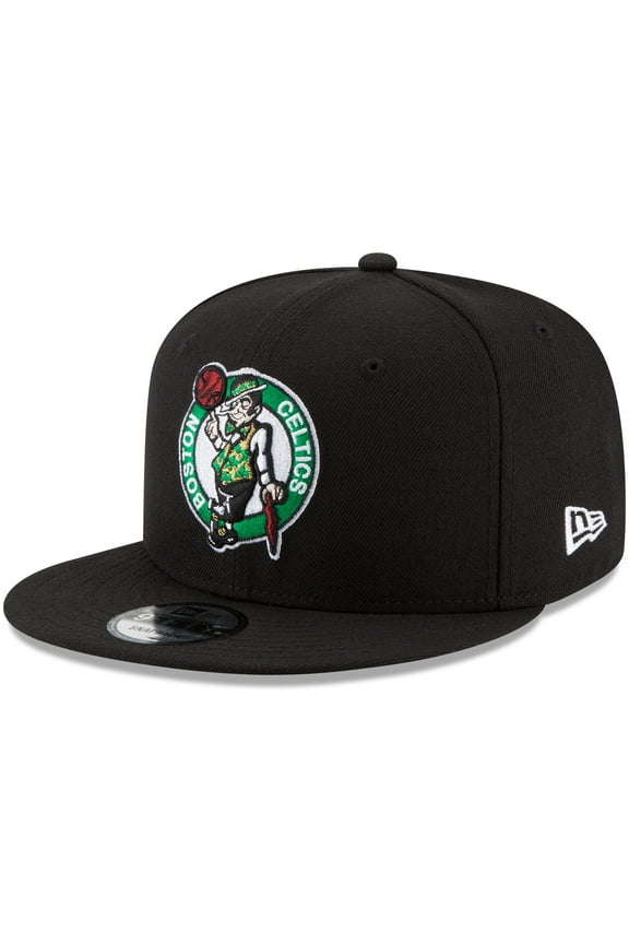 Men's New Era Black Boston Celtics Official Team Color 9FIFTY Snapback Hat