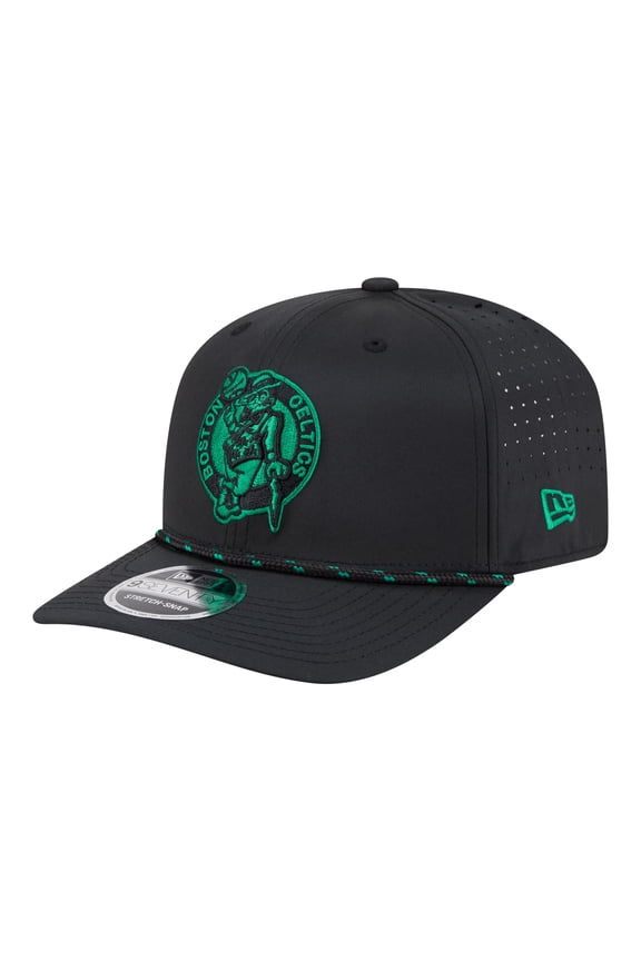 Men's New Era Black Boston Celtics Sport Rope Vented Stretch-Snap 9SEVENTY Hat