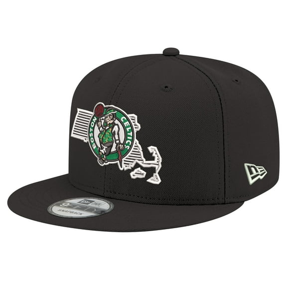 Men's New Era Black Boston Celtics State Pride 9FIFTY Snapback Hat