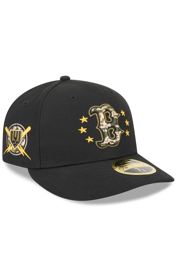 Men's New Era  Black Boston Red Sox 2024 Armed Forces Day Low Profile 59FIFTY Fitted Hat