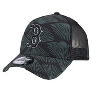 Mens New Era Black Boston Red Sox 9FORTY A-Frame Trucker Adjustable Hat