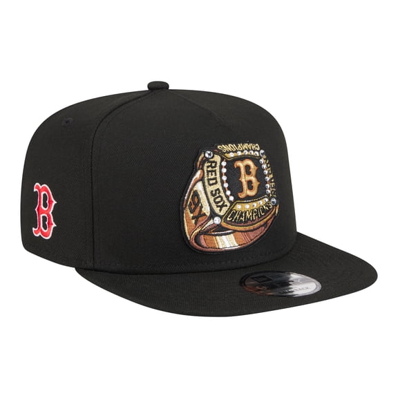 Men's New Era  Black Boston Red Sox Ring A-Frame 9FIFTY Snapback Hat