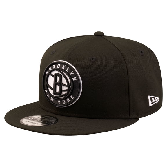 Men's New Era Black Brooklyn Nets Team 9FIFTY Snapback Hat