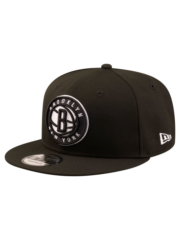 Men's New Era Black Brooklyn Nets Team 9FIFTY Snapback Hat