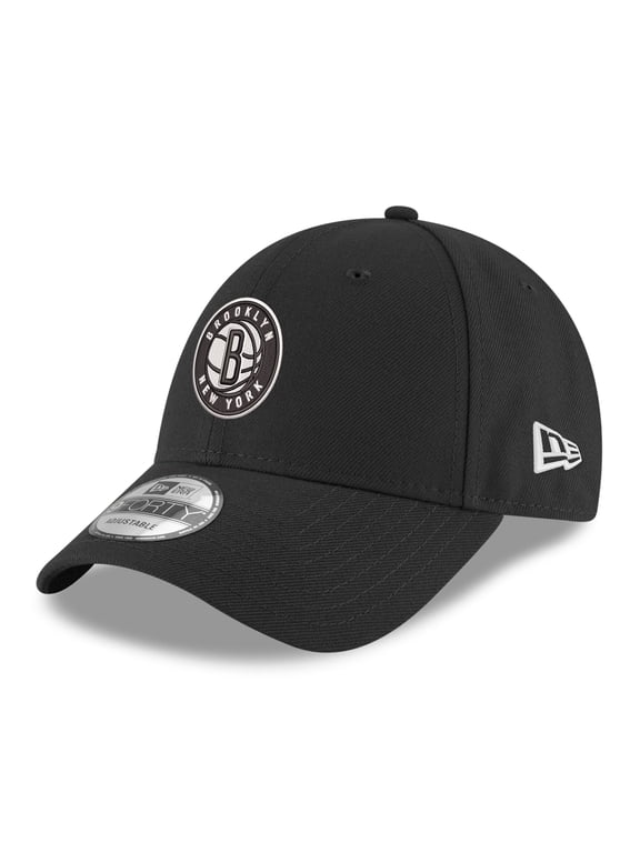 Men's New Era Black Brooklyn Nets Team 9FORTY Adjustable Hat