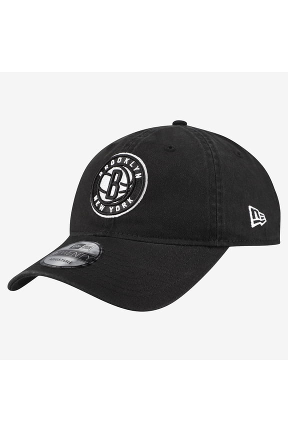 Men's New Era Black Brooklyn Nets Team 9TWENTY Adjustable Hat
