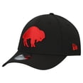 thumbnail image 1 of Men's New Era Black Buffalo Bills Throwback Main 39THIRTY Flex Hat, 1 of 6