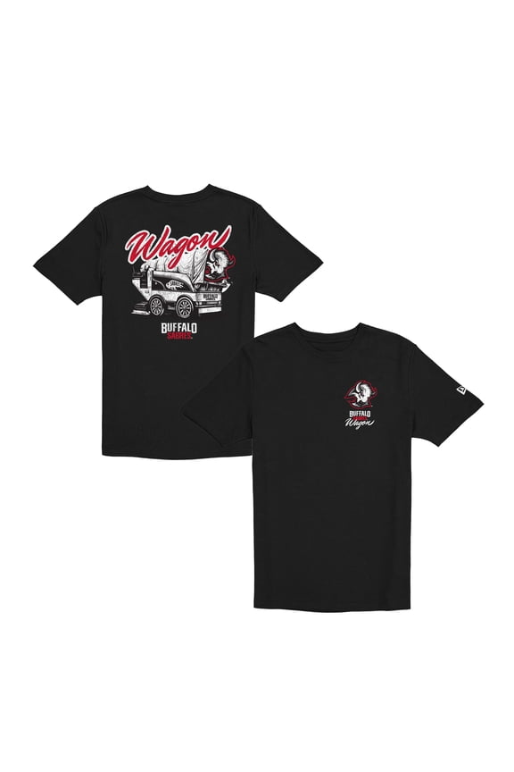 Men's New Era Black Buffalo Sabres Wagon Defender T-Shirt
