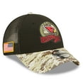 thumbnail image 1 of Men's New Era Black/Camo Arizona Cardinals 2022 Salute To Service 9FORTY Snapback Trucker Hat, 1 of 6