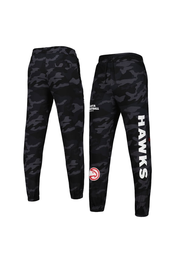Men's New Era Black/Camo Atlanta Hawks Tonal Joggers