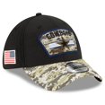 thumbnail image 1 of Men's New Era Black/Camo Dallas Cowboys 2021 Salute To Service 39THIRTY Flex Hat, 1 of 5