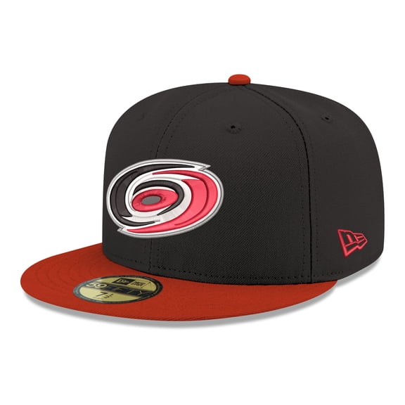 Men's New Era Black Carolina Hurricanes Core Logo Two-Tone 59FIFTY Fitted Hat