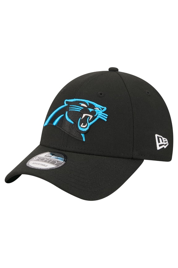 Men's New Era  Black Carolina Panthers Core Team 9FORTY Adjustable Hat