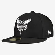 Mens New Era Black Charlotte Hornets 59FIFTY Fitted Hat