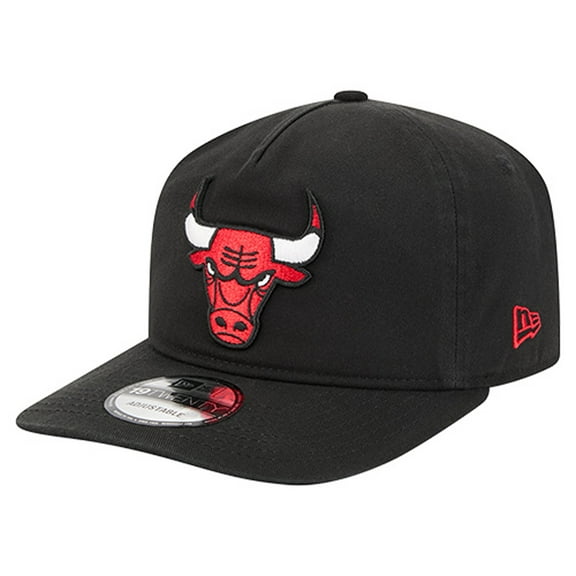 Men's New Era Black Chicago Bulls Cotton 19TWENTY Adjustable Hat