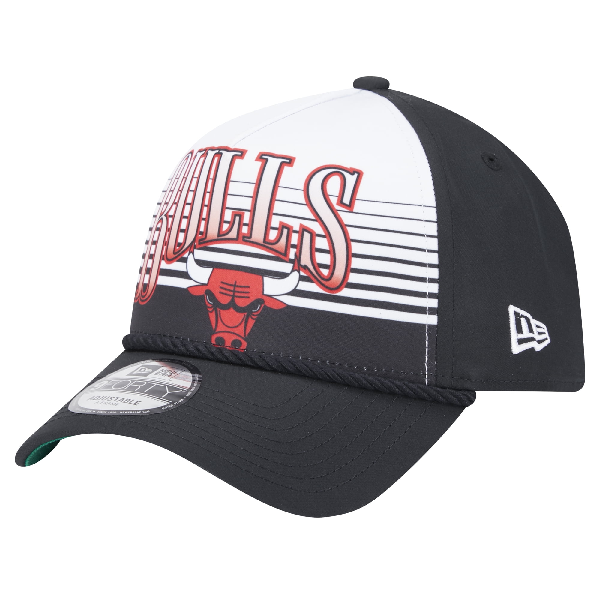 Gradint Frame Men's New Era Black Chicago Bulls Throwback Gradient A-Frame 9FORTY ...
