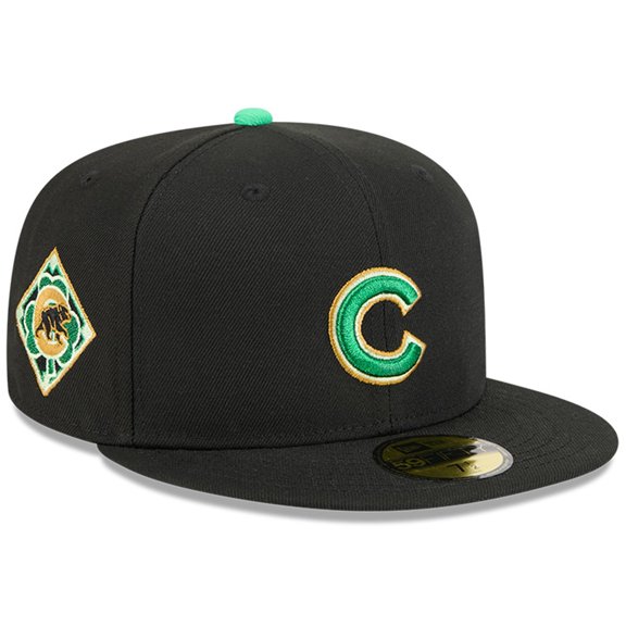 Men's New Era Black Chicago Cubs 2026 St. Patrick's Day 59FIFTY Fitted Hat