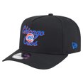 thumbnail image 1 of Men's New Era Black Chicago Cubs Chainstitch 9FIFTY A-Frame Snapback Hat, 1 of 5