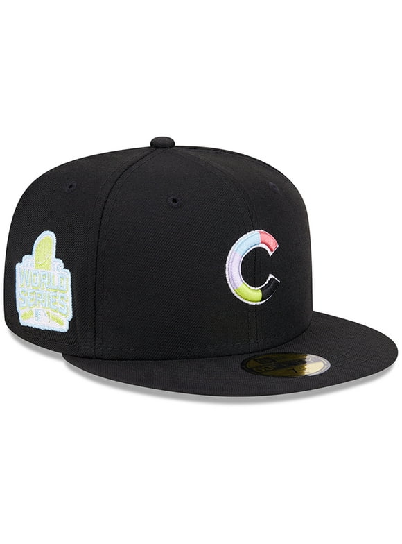 Men's New Era Black Chicago Cubs Multi-Color Pack 59FIFTY Fitted Hat