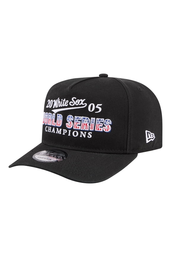 Men's New Era Black Chicago White Sox 2005 World Series Champions Historic 9FIFTY A-Frame Snapback Hat