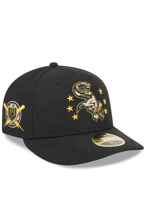 Men's New Era Black Chicago White Sox 2024 Armed Forces Day Low Profile 59FIFTY Fitted Hat