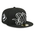 thumbnail image 1 of Men's New Era Black Chicago White Sox Game Day Overlap 59FIFTY Fitted Hat, 1 of 5