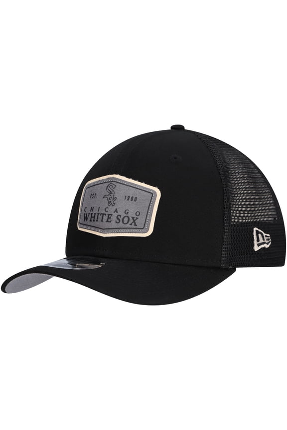 Men's New Era Black Chicago White Sox Labeled 9SEVENTY Stretch-Snap Adjustable Hat