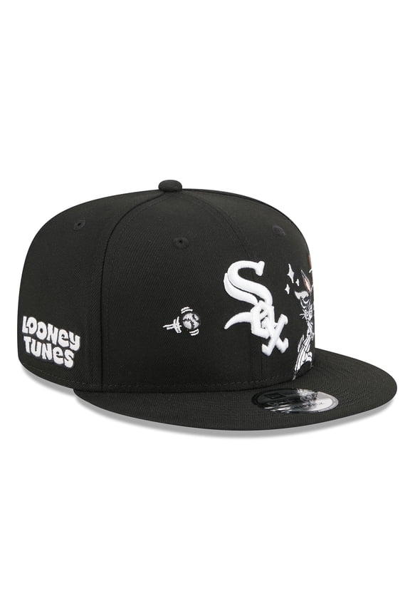 Men's New Era Black Chicago White Sox Looney Tunes Bugs Bunny 9FIFTY Snapback Hat