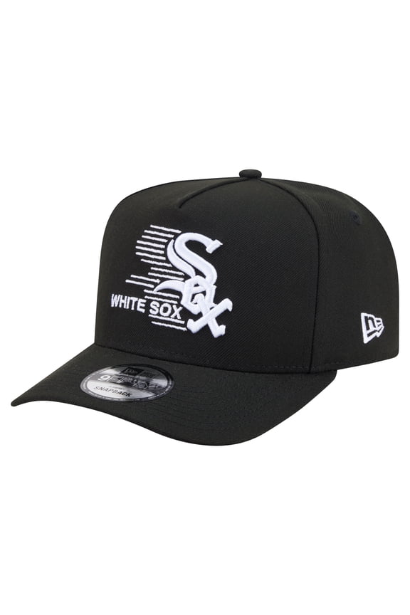 Men's New Era Black Chicago White Sox Motion A-Frame 9FIFTY Snapback Hat