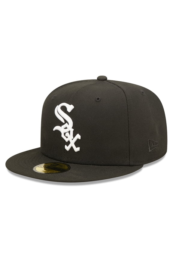 Men's New Era Black Chicago White Sox Team Logo 59FIFTY Fitted Hat