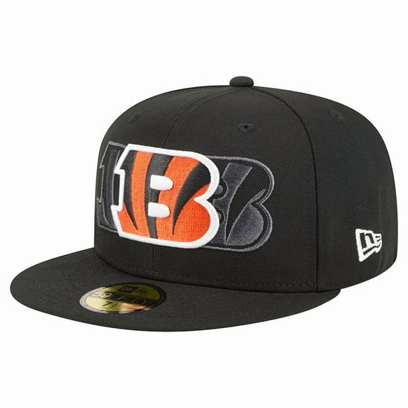 Men's New Era Black Cincinnati Bengals Tri-Hit 59FIFTY Fitted Hat