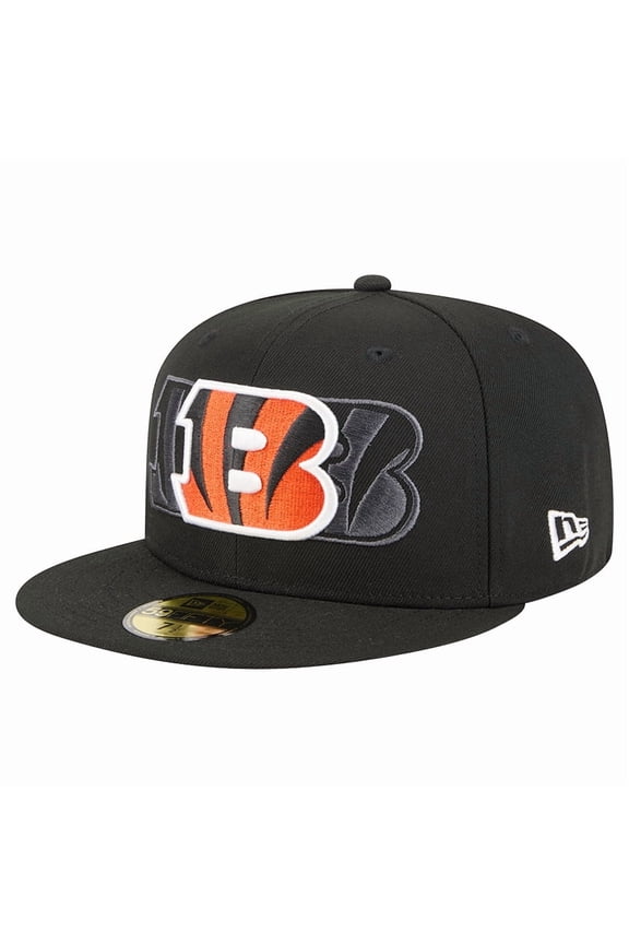 Men's New Era Black Cincinnati Bengals Tri-Hit 59FIFTY Fitted Hat
