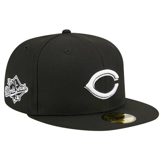 Men's New Era Black Cincinnati Reds Logo 59FIFTY Fitted Hat
