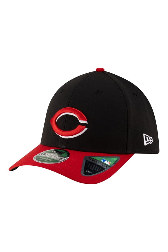 Men's New Era Black Cincinnati Reds Player Replica 39THIRTY M-Crown Flex Hat