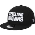 thumbnail image 1 of Men's New Era Black Cleveland Browns B-Dub 9FIFTY Adjustable Hat, 1 of 1