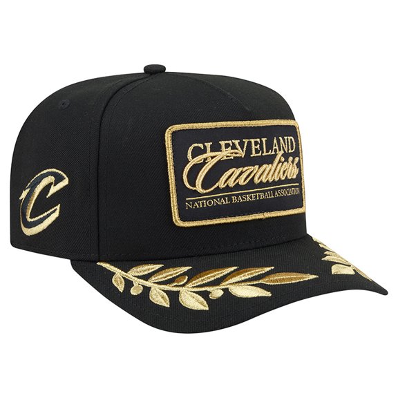 Men's New Era  Black Cleveland Cavaliers Golden 9FIFTY Snapback Hat