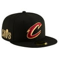 thumbnail image 1 of Men's New Era  Black Cleveland Cavaliers Statement Edition Jersey Hook 59Fifty Fitted Hat, 1 of 5