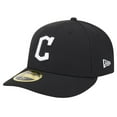 thumbnail image 1 of Men's New Era Black Cleveland Guardians Low Profile 59FIFTY Fitted Hat, 1 of 5