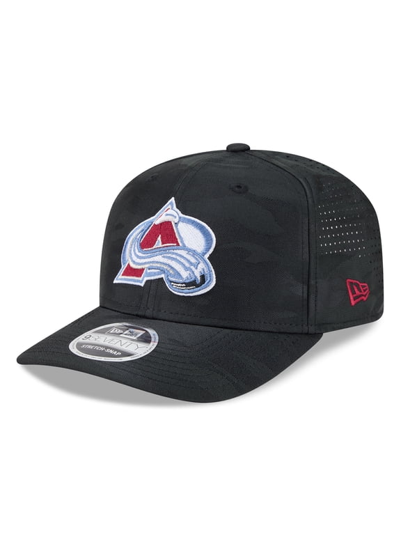 Men's New Era Black Colorado Avalanche Camo 9SEVENTY Perforated Adjustable Hat