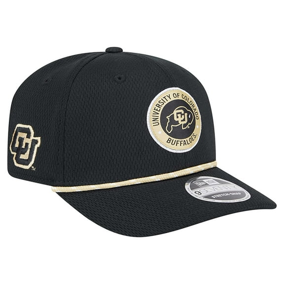 Men's New Era Black Colorado Buffaloes COOLERA 9SEVENTY Rope Stretch-Snap Hat