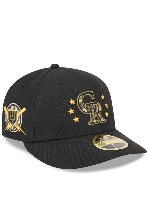 Men's New Era Black Colorado Rockies 2024 Armed Forces Day Low Profile 59FIFTY Fitted Hat