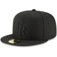 thumbnail image 1 of Men's New Era Black Colorado Rockies Primary Logo Basic 59FIFTY Fitted Hat, 1 of 4