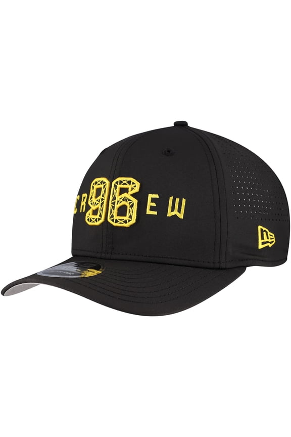 Men's New Era Black Columbus Crew 9SEVENTY Stretch-Snap Adjustable Hat