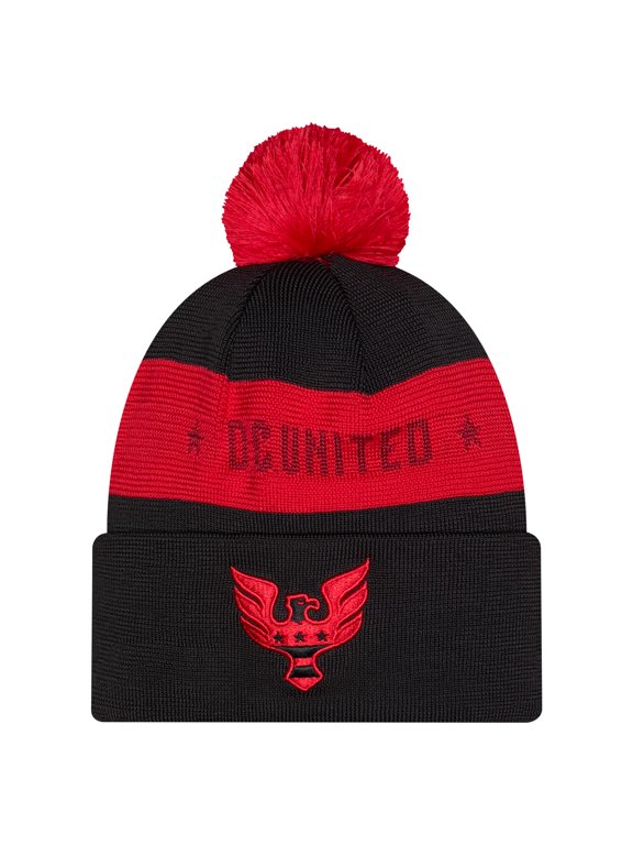 Men's New Era Black D.C. United 2026 Jersey Hook Cuffed Pom Knit Hat