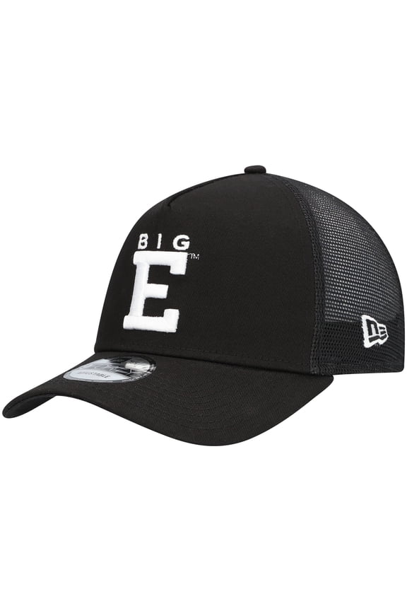 Men's New Era Black Richard Childress Racing Big E Legends 9FORTY A-Frame Trucker Adjustable Hat