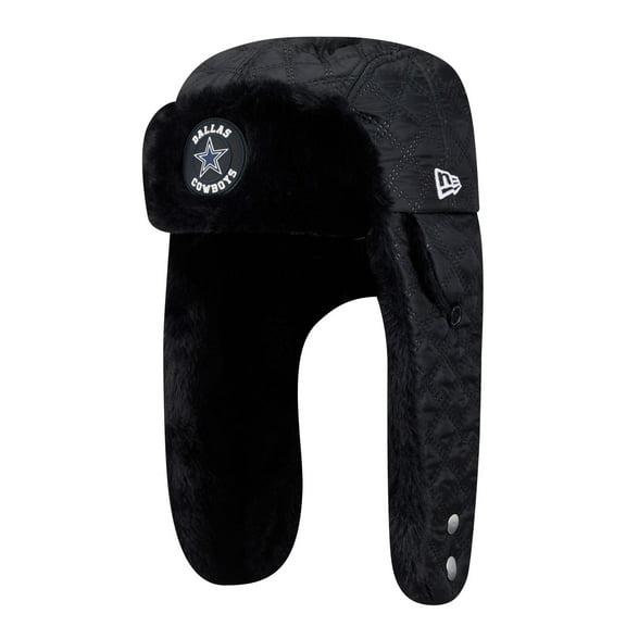 Men's New Era Black Dallas Cowboys Quilted Trapper Hat
