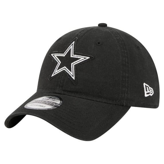 Men's New Era Black Dallas Cowboys Stamp 9TWENTY Adjustable Hat