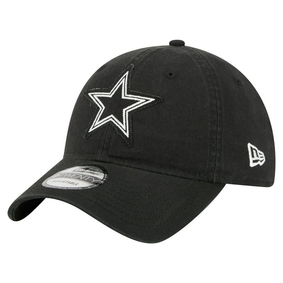 Men's New Era Black Dallas Cowboys Stamp 9TWENTY Adjustable Hat